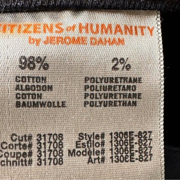 Citizens of Humanity Black Elson Medium Rise Straight Leg Size 29 - Picture 9 of 12